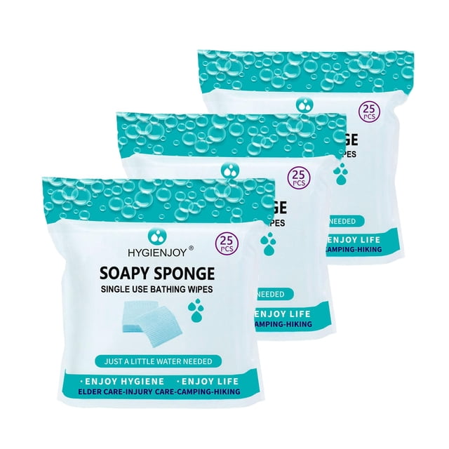 Toallita limpiadora de piel HYGIENJOY Esponja de baño sin enjuague 75 x 3
