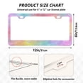 thumbnail image 2 of Aluminum License Plate Frame 2 Pack Car Exterior Accessory Car Tag Holder for Front Rear Plates Cars Decor Pastel Rainbow Tie-dye, 2 of 7