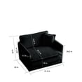 thumbnail image 4 of Black Chenille Sectional Sofa / Combine for Various Seating Arrangements, 4 of 6