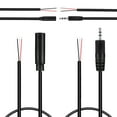 4pcs Headphone Extension Cable Single Female and Male Connection Port
