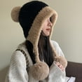 thumbnail image 2 of Fnooota Womens Winter Hats, Warm Fashion Windproof Stretch Knit Hats with Earflap Black Size Free Size, 2 of 3