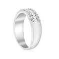 thumbnail image 3 of Bague de Mariage en Diamant 3/4 ct à Double Rangée Demi-Éternité pour Femme en Or Blanc 14k, 3 of 4