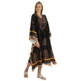 thumbnail image 2 of Bimba Damen Bedrucktes Rayon Cover-Up Kaftan Langes Kimono Maxikleid Side Split Beach Kaftankleid, 2 of 7