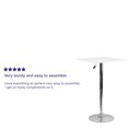 thumbnail image 5 of 23.75'' Square Adjustable Height White Wood Table (Adjustable Range 33'' - 40.5''), 5 of 5