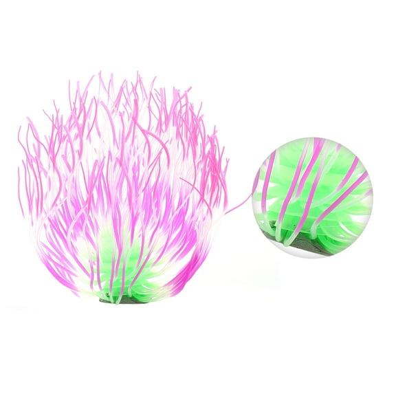 Vocoste Rose Red Aquarium Simulation Coral Fireworks Flower Silicone Fluorescent Glow Ornaments Fish Tank Decor