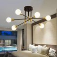 thumbnail image 4 of Nordic Iron Chandelier Ceiling Light Pendant Light for Hallway Kitchen 6 Lights, 4 of 8