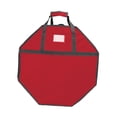 thumbnail image 4 of Bolsa de almacenamiento para coronas navideñas de 60 cm (24") con asa de transporte grande, resistente al polvo y al agua. Incluye estuche para g, 4 of 8