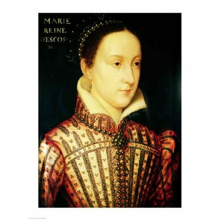 Miniature of Mary Queen of Scots c1560 Canvas Art - Francois Clouet (18 x