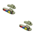 thumbnail image 4 of Sonducket 1 par de chanclas de verano para hombre y mujer, zapatillas de playa con punta abierta para Picnic, sandalias de tacón plano para Verde Tamaño 45-46 2piezas, 4 of 6