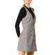thumbnail image 4 of INSPIRAR CHIC Vestido Pinafore Sin Mangas de Houndstooth para Mujeres S Blanco, 4 of 8