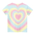 thumbnail image 3 of Abcomgle Girls Top 10-12 Crewneck Tie Dye Love Heart Print Toddler Girls T-Shirts Summer Short Sleeve Girls Shirts Trendy Cotton Tee Tops Girls, 3 of 4