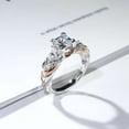 thumbnail image 6 of HeartsAndYou 3.5ct Princess Cut Trillion Moissanite Solitaire Engagement Ring for Women 18k Dual Gold over Silver, 6 of 9