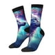thumbnail image 1 of Balery Starry Multicolored Wolf Calcetas Largas con Estampado para Hombre y Mujer – Suaves y Transpirables, Talla Única (US 5-11), 1 of 6