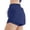 Navy, variant on Women's 2 in 1 Running Shorts with Liner Pockets Quick Dry Athletic Workout Gym Shorts Navy,S