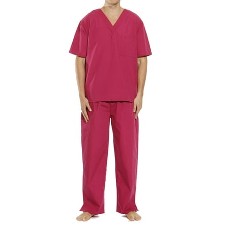 

Tropi Unisex Scrub Sets Medical Scrubs Mens Scrubs (Burgundy Small)