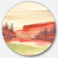 thumbnail image 1 of Designart 'Red Rock III' Traditional Metal Circle Wall Art, 1 of 3