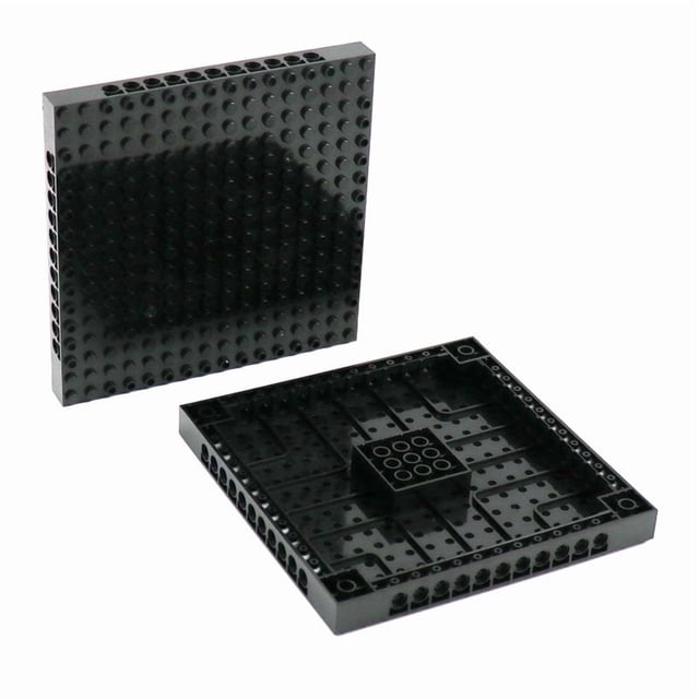 16x16 Double Sided Building Block Base Plate, MOC Creative Construction Baseplate, Standard Dots Plastic Foundation Board, Educational DIY Toy for Kids MOC Building Lovers