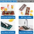 thumbnail image 5 of Stainless Steel Ice Cube Tray 304 DIY Granule Ice Making Box Rust-Resistant Durable Metal Easy Clean Freezer Organizer Ample Space for Homemade Icing, 5 of 8