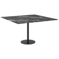 thumbnail image 2 of vidaXL Table Top Black 70x70 cm 6 mm Tempered Glass with Marble Design, 2 of 3