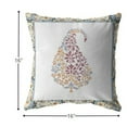 thumbnail image 5 of 16â€ Red White Paisley Indoor Outdoor Throw Pillow, 5 of 5