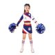 thumbnail image 2 of Pompoms And Socks Girls Cheerleading Uniform Dance Costume Long Sleeves Kids Cheerleader Outfit Round Neckline Patchwork Style D, 2 of 3