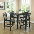 thumbnail image 6 of Mainstays 5 Piece Mission Style Counter Height Dining Set, Black Color for Indoor, 6 of 14