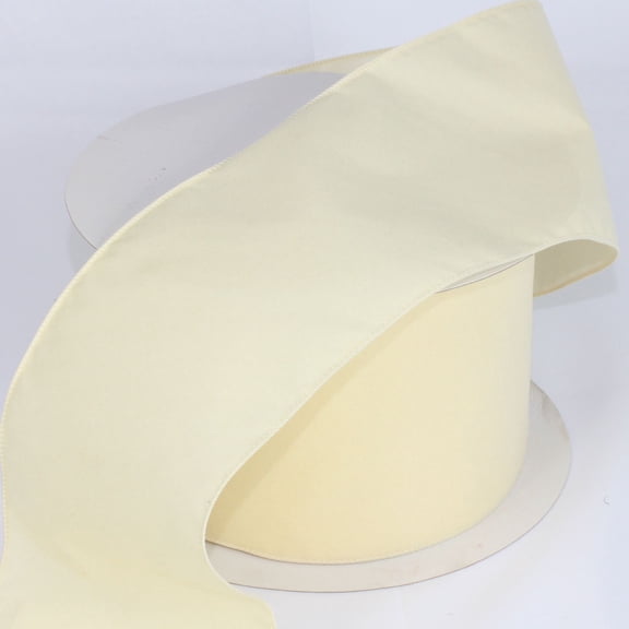 The Ribbon People Velvet Creamy Ivory Wired Craft Ribbon 5" x 50 Yards