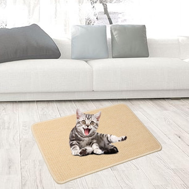 Rascador para gatos, rascador de cartón para gatos pequeños, medianos y grandes, estera para dormir para gatos, alfombra rascadora de Sisal para suelo 30cmx40cm