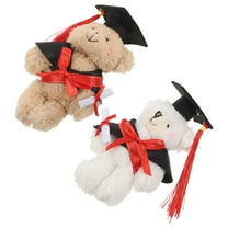 FRCOLOR  2 Pcs Dr. Bear Doll Graduation Stuffed Plush Toy Present Gifts Baby Toys