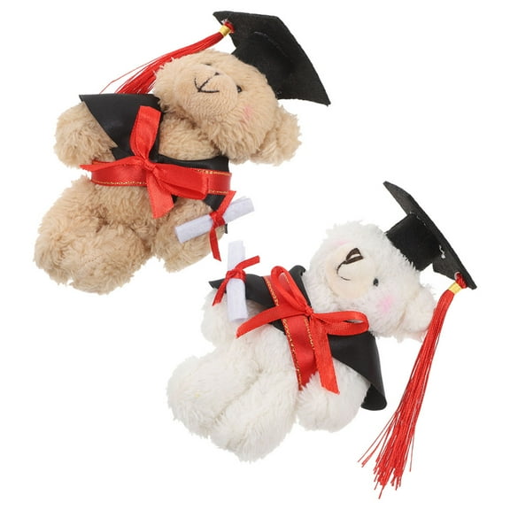 FRCOLOR  2 Pcs Dr. Bear Doll Graduation Stuffed Plush Toy Present Gifts Baby Toys