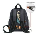thumbnail image 5 of FORMRS School Backpack with Front Zippered Pocket 12" Student Travel Daypack, Black Astronaut Record, 5 of 6
