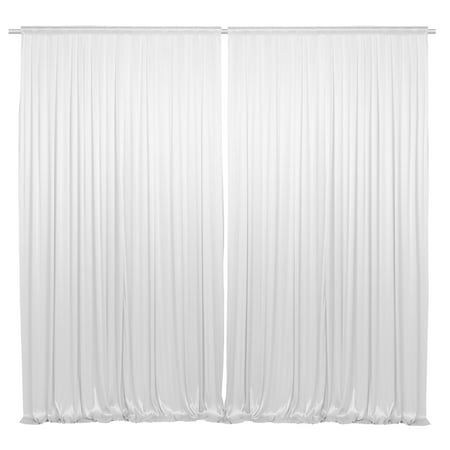 Image of Lann s Linens Set of 2 Photography Backdrop Curtains 5ft x 10ft White Wedding Photo Background