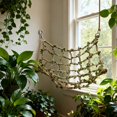 thumbnail image 4 of BotaniNest Jungle Rope Climbing Net For Parrots Small Animals Natural Fiber Activity Play Gym With Ladder Chew For Birds, 4 of 6