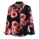 thumbnail image 2 of Camisas De Vestir Para Hombre Azul Camisa impresa de manga larga causal para Slim Blouse Top (Black, 3XL), 2 of 3