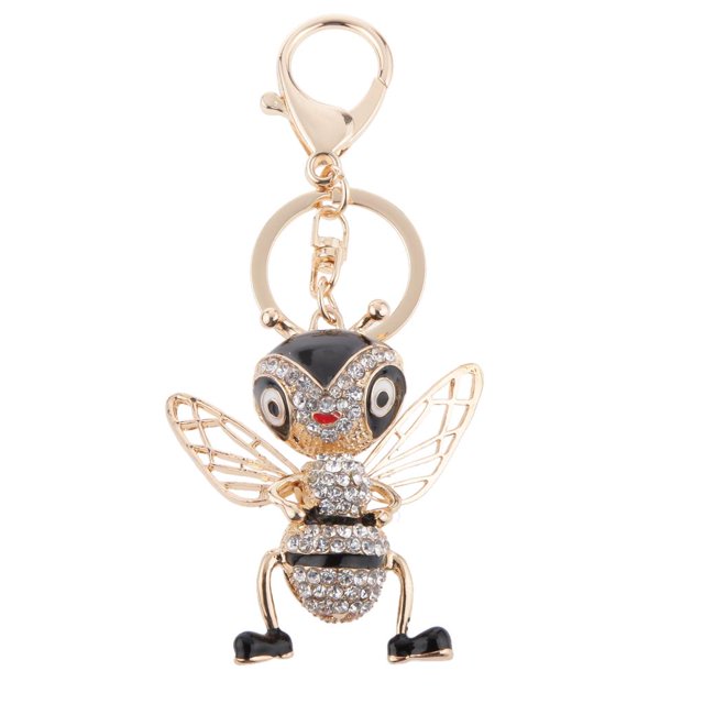 de cristal de de imitación Monedero Colgante Lvero Lvero Colgador de lves Cute - Flying Negro BLESIY Llavero de cristal