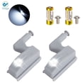 thumbnail image 3 of Deago 10pcs Universal Cabinet Cupboard Hinge LED Sensor Light for Kitchen Living Room Bedroom Wardrobe Night Lights (White), 3 of 10