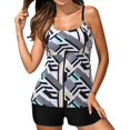 thumbnail image 4 of Tankini Bathing Suits For Women- Tummy Control Swimsuits Two Piece Swimwear Tank Top With Boyshorts, 4 of 8