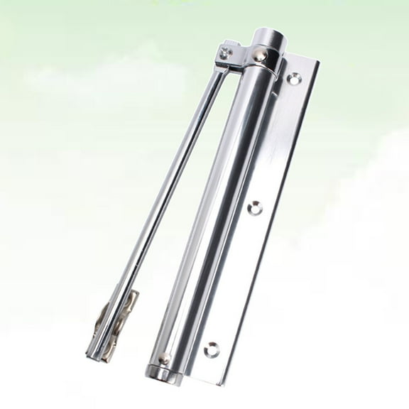 HEMOTON Automatic Door Closer Home Use Concealed Door Spring Hinge Buffer Free Punching Automatic Door Closer(Silver)
