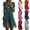 Green, variant on Floral Midi Dresses for Women Casual Crew Neck Flowy Swing Dress Casual A Line Short Sleeve Summer Beach Dresses Loose Elegent Formal Cocktail Prom Dress Green L