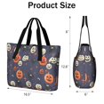 thumbnail image 3 of Tote Bag for Women - Pumpkin Ghost Halloween Pattern Shoulder Bag - Large Utility Work Duffle Bag with Zipper Handbag for Travel, Work, Sprots, 3 of 5