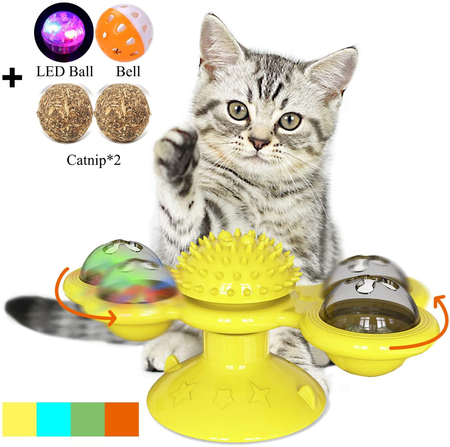 6 x Pompoms Cat Kitten Sound Toy Balls Organic Catnip H for Happy Home 6 x Fur Mice 