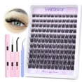 thumbnail image 1 of Kit de extensión de pestañas Lanflower Natural Lash Clusters C Curl, 1 of 7