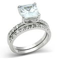 thumbnail image 1 of Alamode 3W102-9 Bague en Laiton Rhodié pour Femmes avec CZ de Qualité AAA en Transparent - Taille 9, 1 of 1