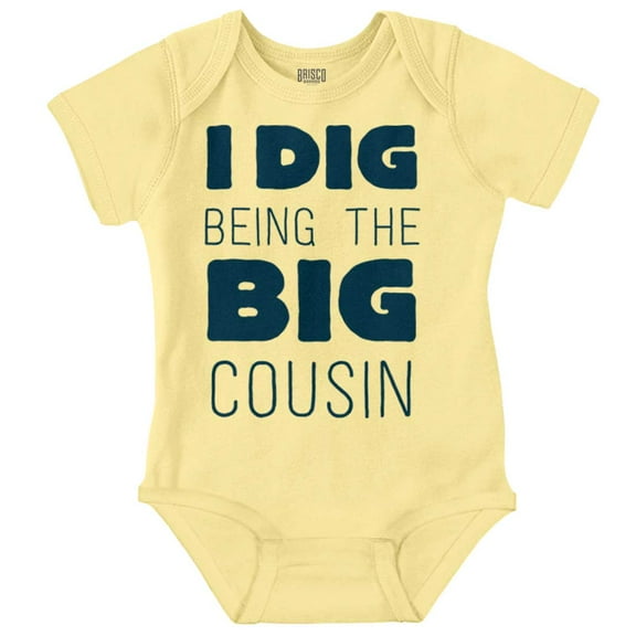 Dig Being Big Cousin Family Little Romper Boys or Girls Infant Baby Brisco Brands NB