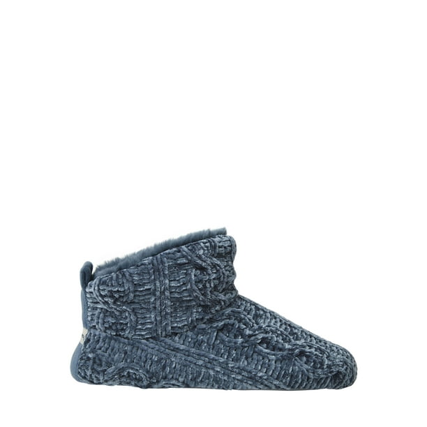 dearfoams cable knit bootie slippers