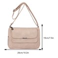 thumbnail image 3 of Bolso Mujer Cuero Messenger Casual Bolso Bandolera Trabajo Viaje Beige, 3 of 6