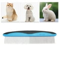 thumbnail image 6 of Unique Bargains 1 Pc Durable Straight Row Pet Grooming Brush for Pet 7.2"x1.85" Black Blue, 6 of 6