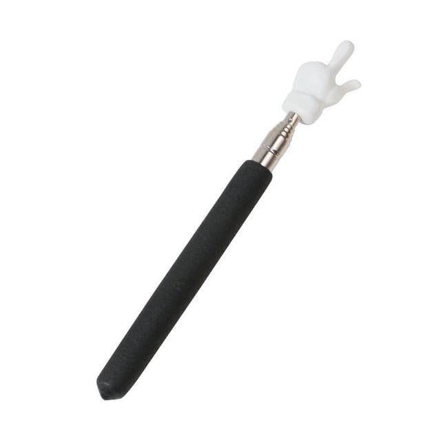 Retractable Teacher Pointer Colored Non-slip Handle Finger Design Stainless Steel Telescopic Rod Guiding Multifunctional Long Teac