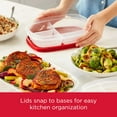 thumbnail image 4 of Rubbermaid Easy Find Lids 5 Pack Meal Prep Containers with 3 Compartments, Red, 5.1 Cups, 4 of 6
