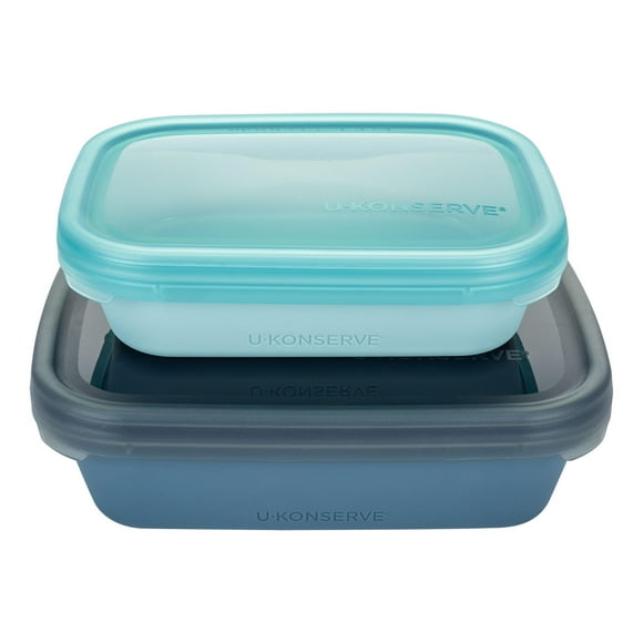 Contenedor de almacenamiento de alimentos U Konserve Platinum Silicone 24 oz y 48 oz